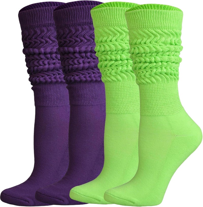 JORMATT Women Slouch Socks Thick Boot Socks Soft Extra Long Knee High Scrunch Socks Size 5-10 - Image 1